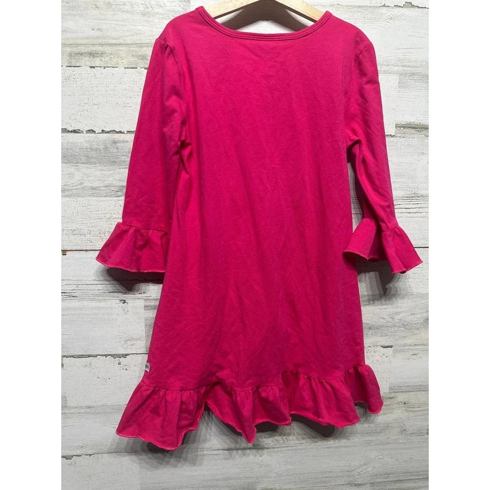 Little Fashionista Boutique Tunic Top Girls 12 Pink Heart Ruffle High Low EUC